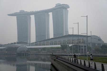 Marina Bay Sands shrouded in haze from forest fires in
