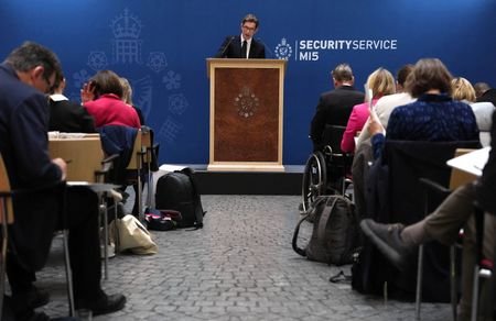 Director General of MI5 Ken McCallum speaks at Thames House