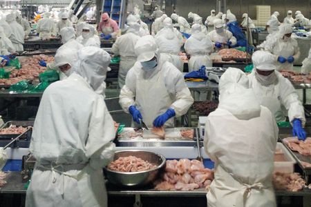 Wintop Food Group's frozen chicken-processing factory in Tengzhou