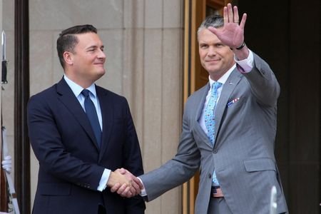 Britain's Defence Minister Wes Streeting at the Pentagon