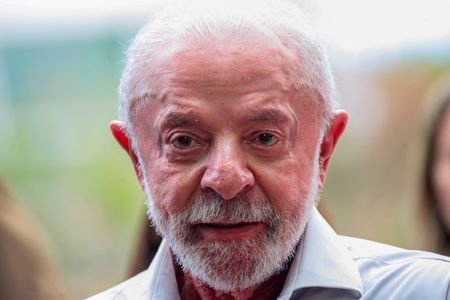 Brazilian President Luiz Inacio Lula da Silva speaks to the