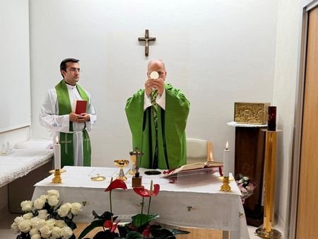 Pope Leo is seen in Gemelli Hospital, for the first