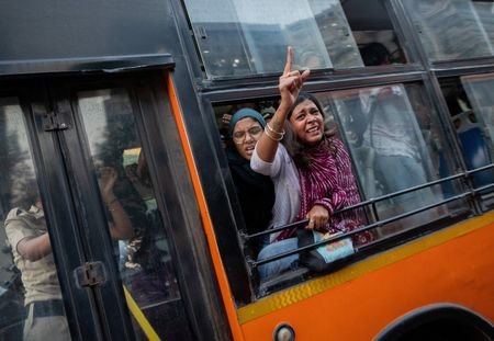 Flag rally seeking the resignation of India's Chief Election Commissioner
