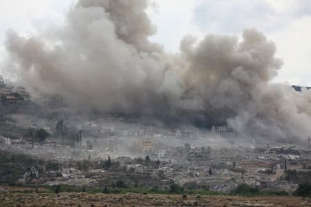 Smoke rises in Mansouri following Israeli explosions reported by Lebanon’s