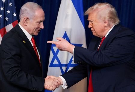 FILE PHOTO: U.S. President Trump meets Israeli PM Netanyahu at