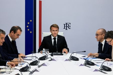 Interministerial Crisis Meeting chaired by France's President Emmanuel Macron at