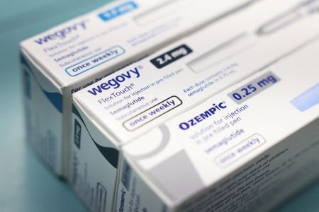 Boxes of Ozempic and Wegovy made by Novo Nordisk are