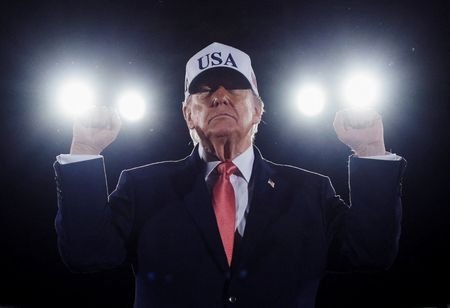 US President Trump holds a campaign rally at Pitt-Greenville Airport