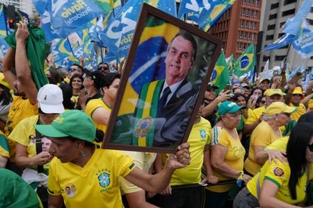 Presidential candidate Bolsonaro holds a rally in Sao Paulo
