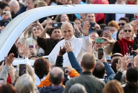 Pope Leo takes to popemobile for first time since cancer surgery