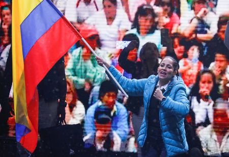 Ecuadorean presidential candidate Luisa Gonzalez campaigns in Quito