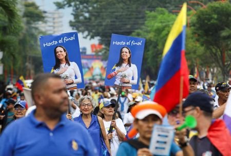 FILE PHOTO: Supporters of Venezuela's opposition participate in a demonstration