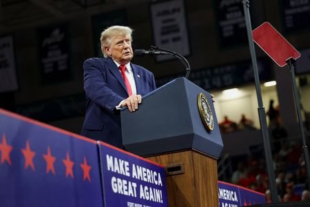 US President Trump visits Fort Myers, FL, to attend a