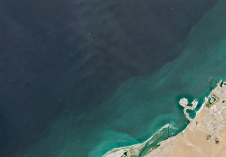 FILE PHOTO: A satellite image shows an oil spill off