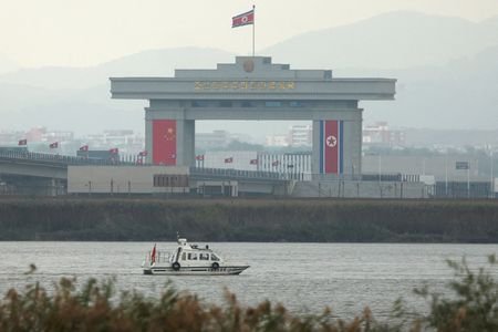 FILE PHOTO: Newly opened New Yalu River Bridge as seen