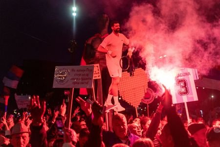 Serbian students hold final campaign rally ahead of election in
