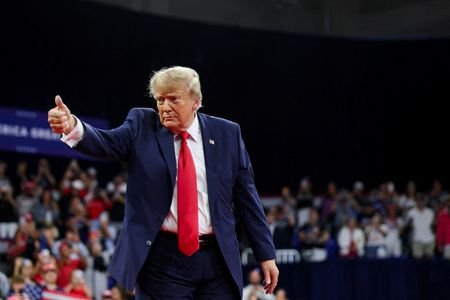 FILE PHOTO: US President Donald Trump in Fort Myers, Florida