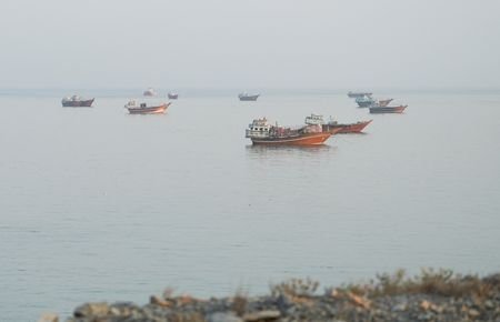 Vessels at the Strait of Hormuz, as seen from Musandam