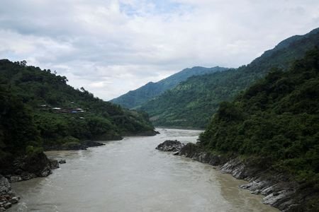 A view shows the Siang river