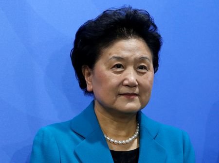 China's Vice Premier Liu Yandong is pictured at the Chancellery