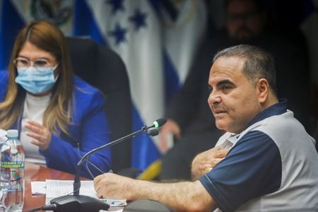 El Salvador's former President Elias Antonio Saca attends a hearing