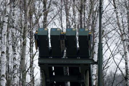 FILE PHOTO: Patriot launchers at Polish military base